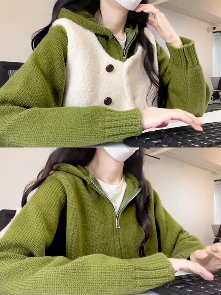een Long Sve Hooded Open Cardigan Knitwear Women's Autumn Winter New Sle High Sensation Super Beautiful Versatile Knit...
een Long Sve Hooded Open Cardigan Knitwear Women's Autumn Winter New Sle High Sensation Super Beautiful Versatile Knit...