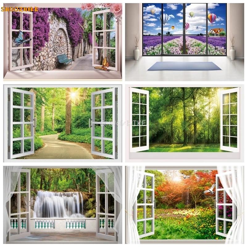 Spring Scenic Photography Backdrop Window View Room Spring Green Tree Grassland Curtain Poster Pattern Photo Background Props
Spring Scenic Photography Backdrop Window View Room Spring Green Tree Grassland Curtain Poster Pattern Photo Background Props