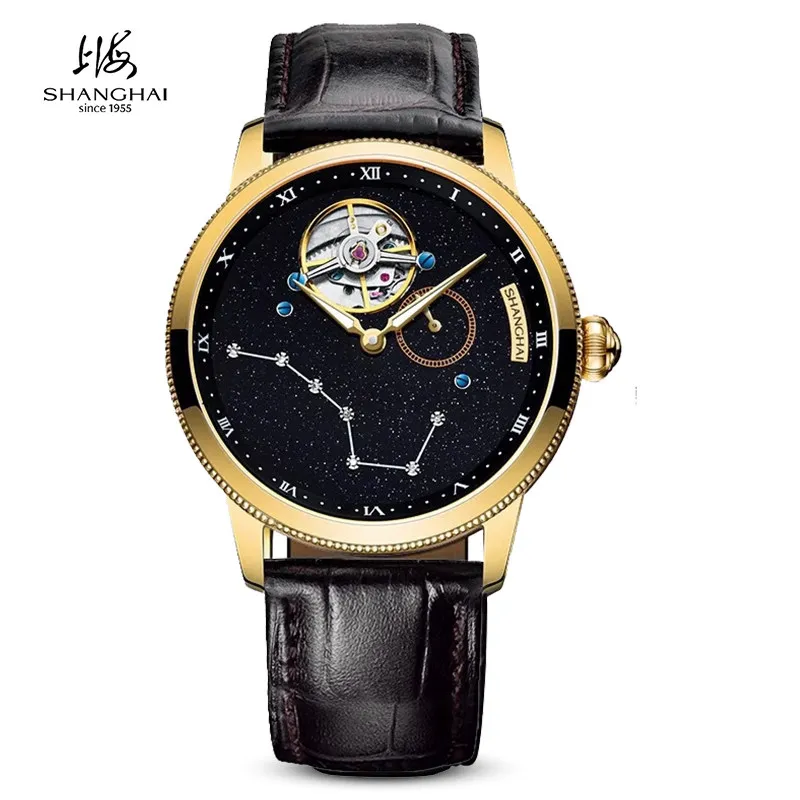 Механические наручные часы Shanghai Watch Carousel с ручным заводом, люксовые мужские часы с вращающимся циферблатом, светящиеся, водонепроницаемые, модель 6813J
Механические наручные часы Shanghai Watch Carousel с ручным заводом, люксовые мужские часы с вращающимся циферблатом, светящиеся, водонепроницаемые, модель 6813J