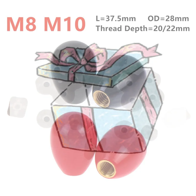【CCA】2Pcs M8 M10 Oval Egg Shape Handle Sleeve Thread Brass Core Bakelite Phenolic Handle For Machine Tools Black/Red OD 28mm
【CCA】2Pcs M8 M10 Oval Egg Shape Handle Sleeve Thread Brass Core Bakelite Phenolic Handle For Machine Tools Black/Red OD 28mm