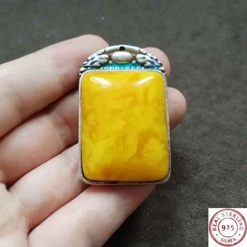 Vintage Silver Phoenix Pendant with Amber Square Tag, Enamel Dragon Embellished Antique Jewelry
Vintage Silver Phoenix Pendant with Amber Square Tag, Enamel Dragon Embellished Antique Jewelry
