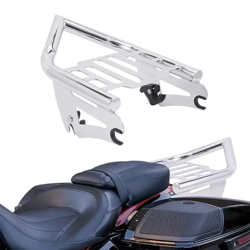 Black & Chrome Rear Grab Handlebars Bracket Kit Luggage Rack, Fit for Harley Touring Street Glide Road King 2009-2024
Black & Chrome Rear Grab Handlebars Bracket Kit Luggage Rack, Fit for Harley Touring Street Glide Road King 2009-2024