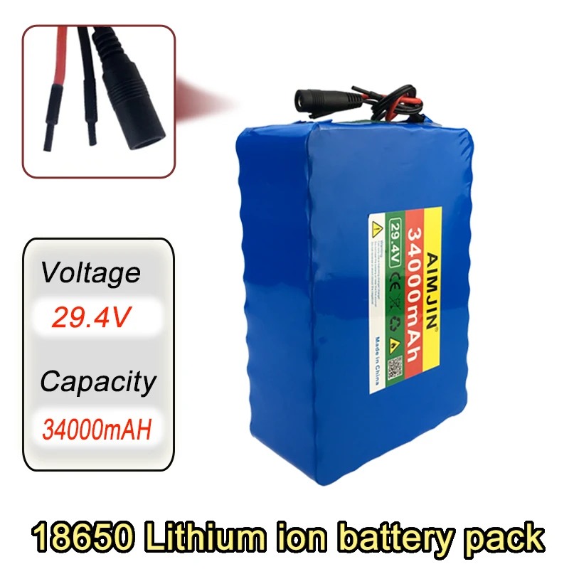 Brand New 29.4V 34000mAh 7S10P Rechargeable Lithium-ion Battery Pack 34A ,for Electric Mobility Tool Toys Built-in BMS
Brand New 29.4V 34000mAh 7S10P Rechargeable Lithium-ion Battery Pack 34A ,for Electric Mobility Tool Toys Built-in BMS