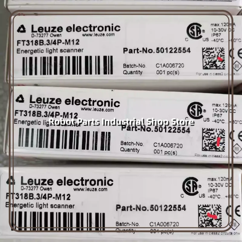 Новый оригинальный цилиндрический датчик Leuze Optoelectronics ft318b. 3/4P-M12 50122554
Новый оригинальный цилиндрический датчик Leuze Optoelectronics ft318b. 3/4P-M12 50122554