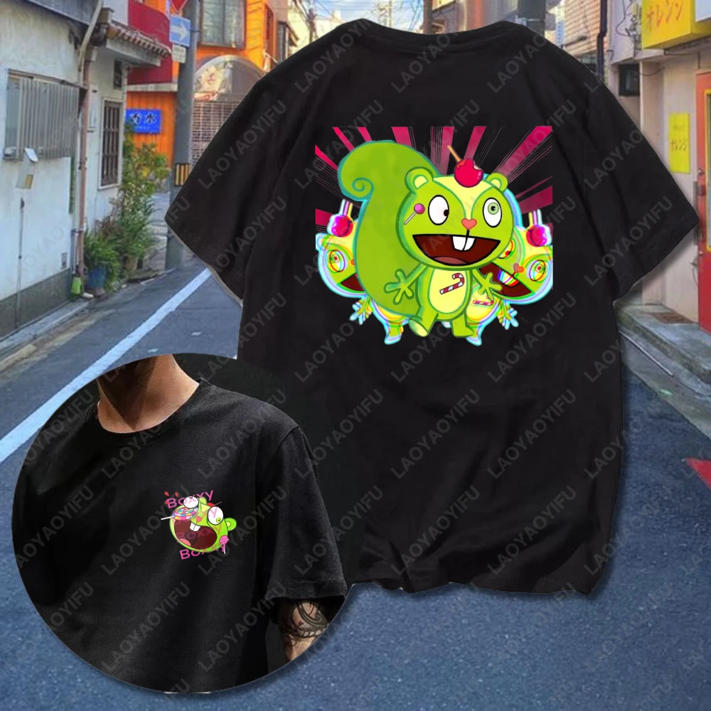 Cartoon Anime Streetwear Happy Tree Friends Print T-Shirt Nutty and lollipop Graphic T-Shirt Summer Fashion Round Neck Top
Cartoon Anime Streetwear Happy Tree Friends Print T-Shirt Nutty and lollipop Graphic T-Shirt Summer Fashion Round Neck Top