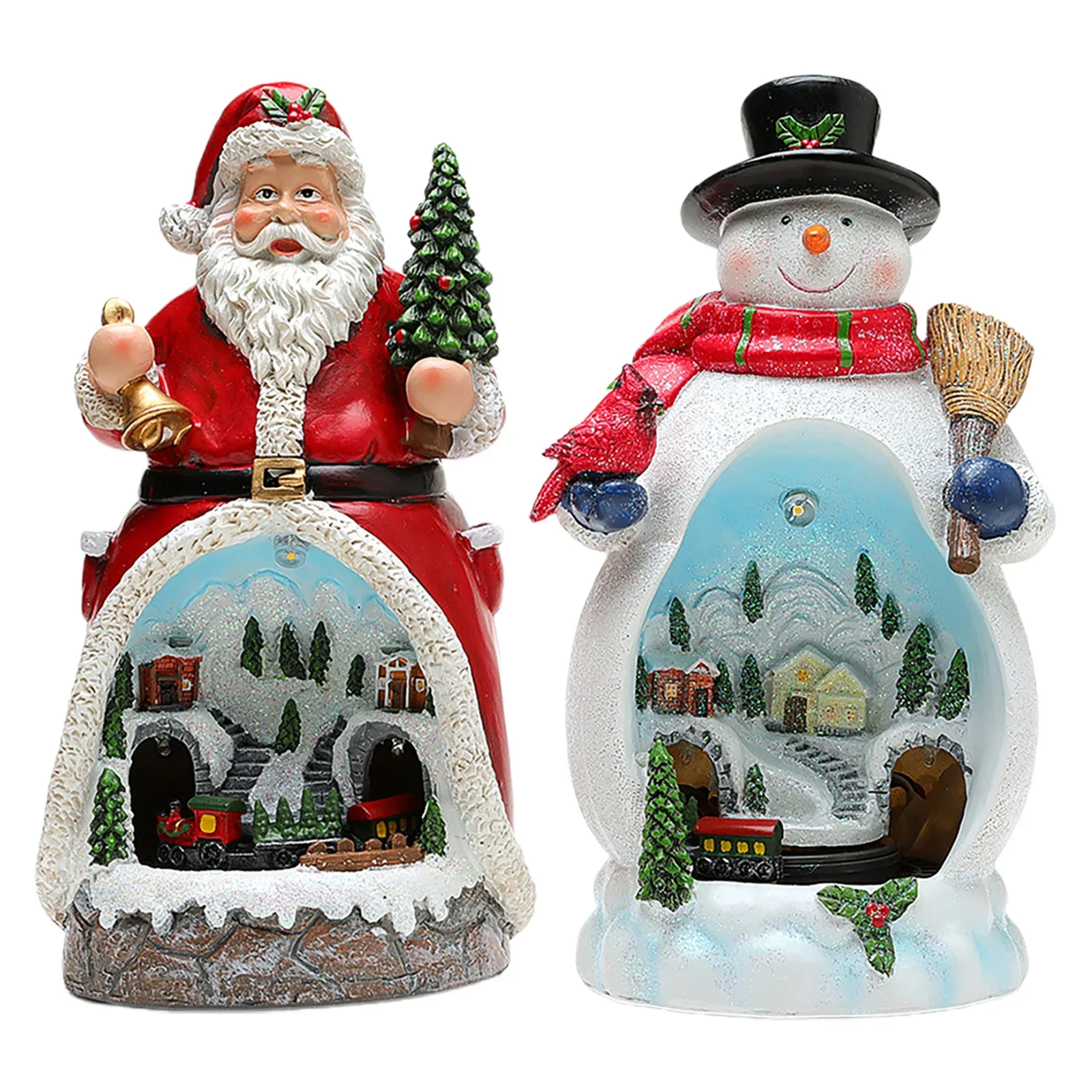 Luminous Christmas Decoration 2025 Music Box with Rotating Train Santa Claus Snowman Resin Ornament Xmas Musical Box for Home
Luminous Christmas Decoration 2025 Music Box with Rotating Train Santa Claus Snowman Resin Ornament Xmas Musical Box for Home