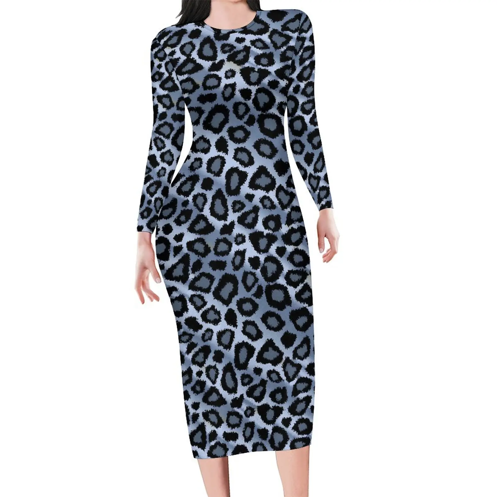 Leopard Animal Print Bodycon Dress Female Blue And Grey Night Club Dresses Summer Long Sleeve Street Fashion Design Dress
Leopard Animal Print Bodycon Dress Female Blue And Grey Night Club Dresses Summer Long Sleeve Street Fashion Design Dress
