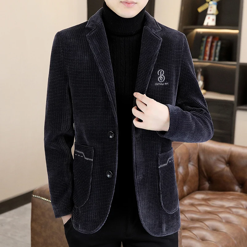 Осень-зима 2025: шерстяной пиджак для мужчин, толстый бархат из синели, теплые повседневные пиджаки, облегающие свадебные деловые пиджаки
Осень-зима 2025: шерстяной пиджак для мужчин, толстый бархат из синели, теплые повседневные пиджаки, облегающие свадебные деловые пиджаки