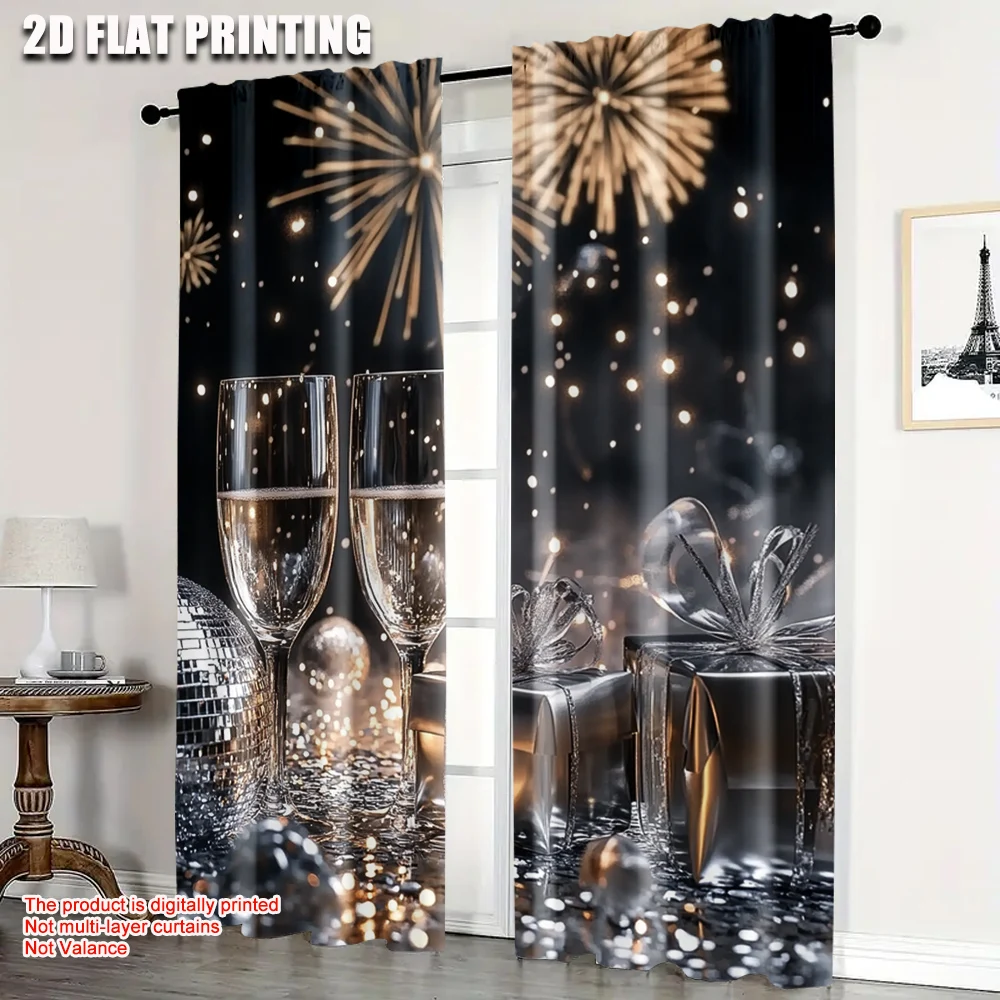 2pc, Window Treatment Curtains Happy New Year Versatile Fabric,Without Electricity Family Party Use for Home Decor
2pc, Window Treatment Curtains Happy New Year Versatile Fabric,Without Electricity Family Party Use for Home Decor