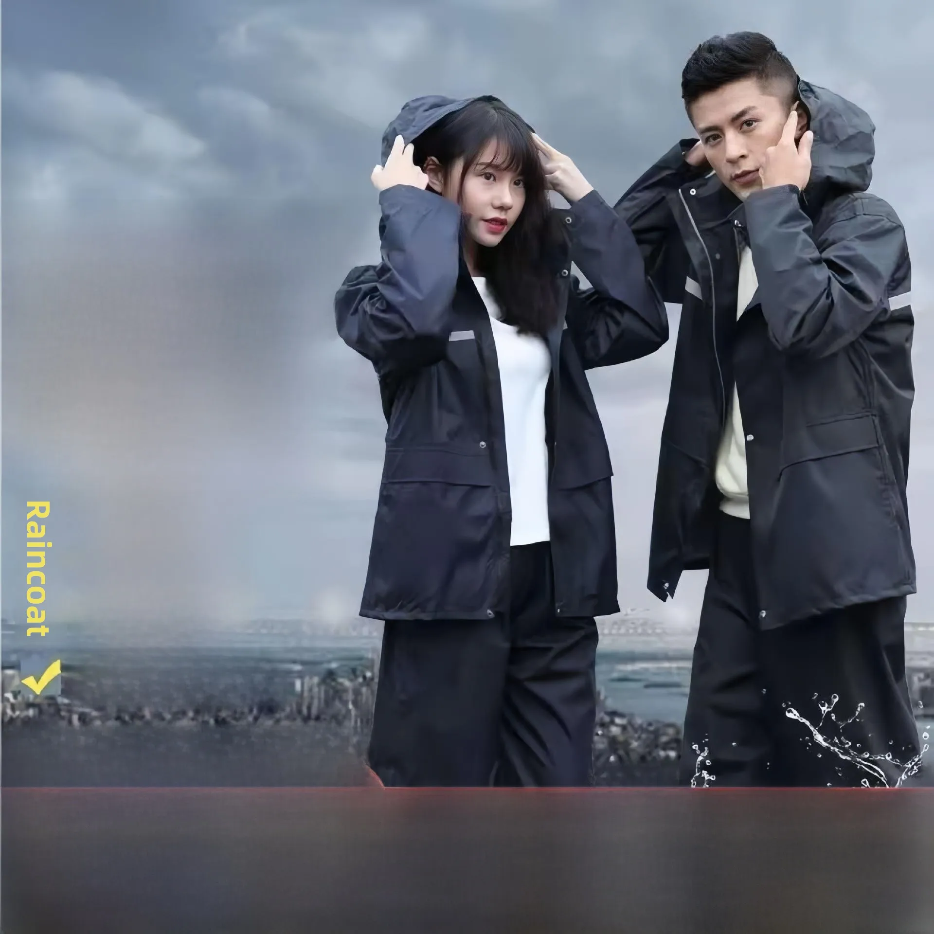 Adult Anti-Rain Suit Raincoat And Rain Pants Set Men's Separate Full Body Design Delivery Rider Cycling Waterproof Reflective
Adult Anti-Rain Suit Raincoat And Rain Pants Set Men's Separate Full Body Design Delivery Rider Cycling Waterproof Reflective