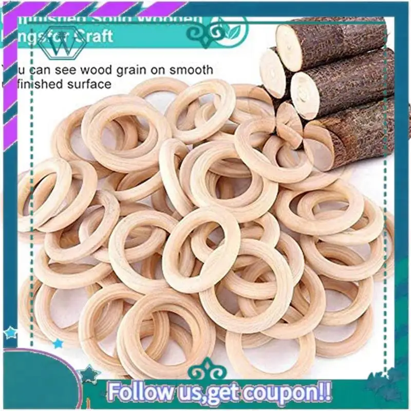 Premium 150 Pcs Natural Wood Rings 70Mm Unfinished Macrame Wooden Ring Wood Circles For DIY Craft Ring Pendant Jewelry Making
Premium 150 Pcs Natural Wood Rings 70Mm Unfinished Macrame Wooden Ring Wood Circles For DIY Craft Ring Pendant Jewelry Making