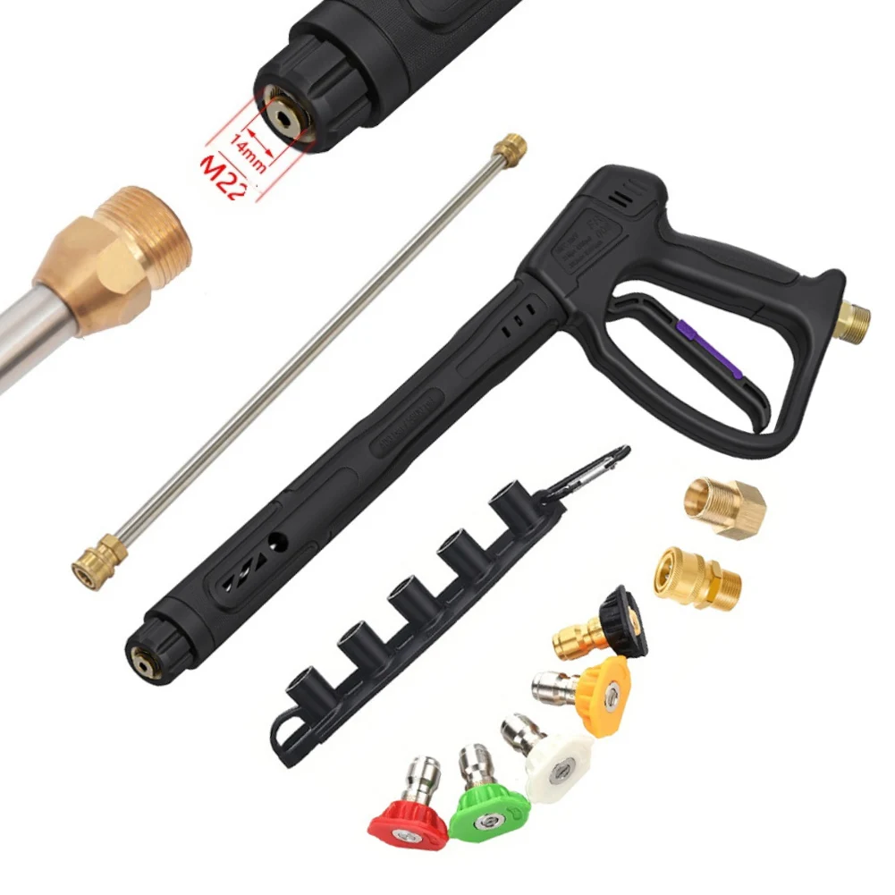 High-Pressure 400bar Pressure Washer Pistol With Swivel, 5 Nozzles & Adjustable Garden Hidrolavadora Pressure Washer
High-Pressure 400bar Pressure Washer Pistol With Swivel, 5 Nozzles & Adjustable Garden Hidrolavadora Pressure Washer