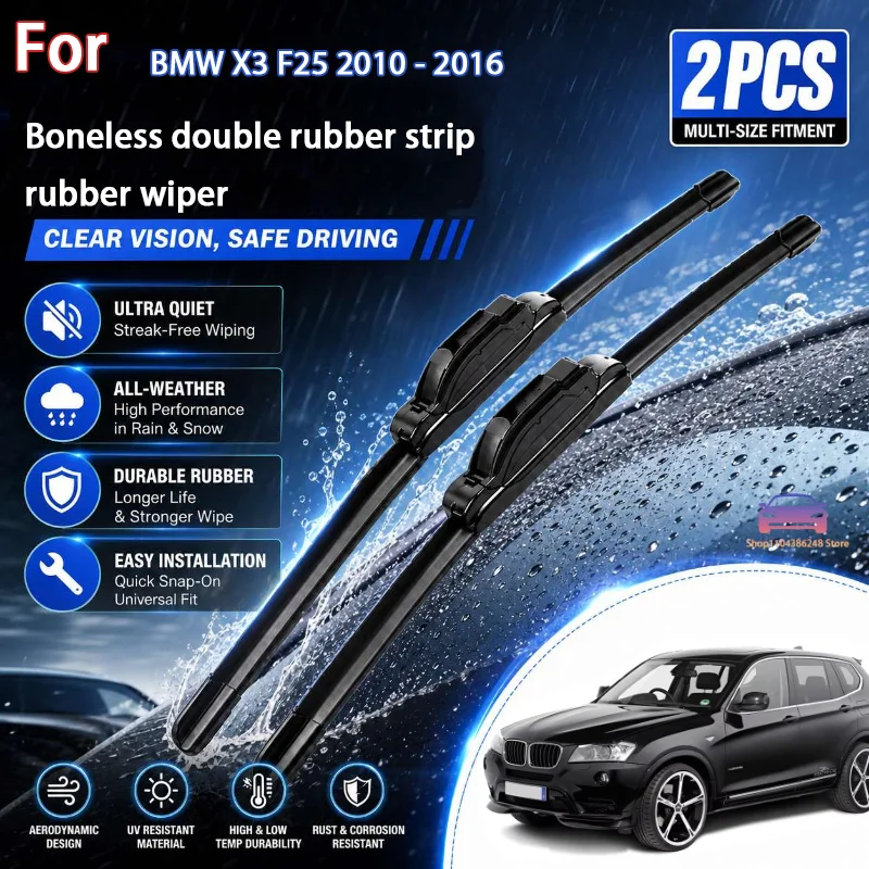 Front Wiper Blades For BMW X3 F25 2010 - 2016 Windshield Windscreen Clean Window Car Rain Brushes 26"+20" Modification Parts
Front Wiper Blades For BMW X3 F25 2010 - 2016 Windshield Windscreen Clean Window Car Rain Brushes 26"+20" Modification Parts