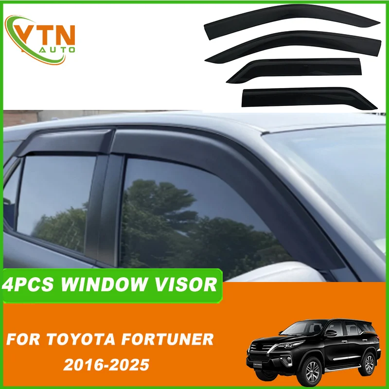 For Toyota Fortuner 2016 2017 2018 2019 2020 2021 2022 2023 2024 2025 4PCS Window Visor Side Vent Rain Guard Deflector Shield
For Toyota Fortuner 2016 2017 2018 2019 2020 2021 2022 2023 2024 2025 4PCS Window Visor Side Vent Rain Guard Deflector Shield