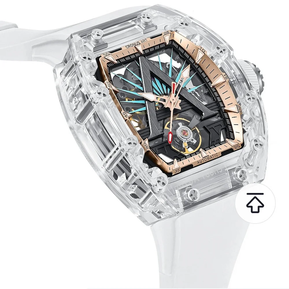 CRONUSART мужские автоматические часы 50 мм Tonneau механические наручные часы акриловый корпус светящийся скелет King циферблат фторкаучуковый ремешок
CRONUSART мужские автоматические часы 50 мм Tonneau механические наручные часы акриловый корпус светящийся скелет King циферблат фторкаучуковый ремешок