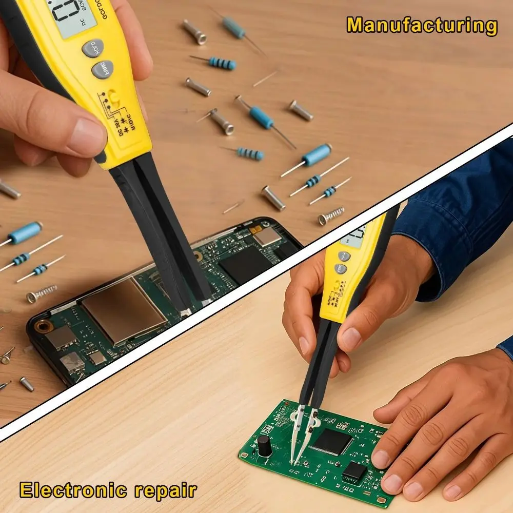 Compact Design SMD Component Tester Easy-To-Read Display Integrated Tweezer Probes Digital Capacitance Meter Pen-Style Design
Compact Design SMD Component Tester Easy-To-Read Display Integrated Tweezer Probes Digital Capacitance Meter Pen-Style Design