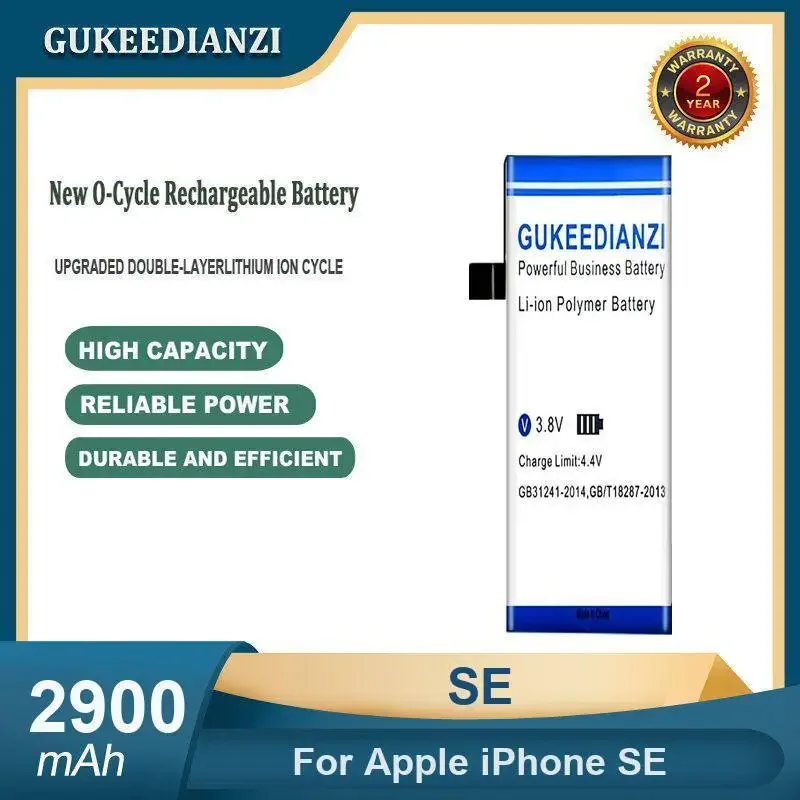 Аккумулятор для мобильного телефона SE большой емкости 2900 мАч для Apple iPhone SE
Аккумулятор для мобильного телефона SE большой емкости 2900 мАч для Apple iPhone SE
