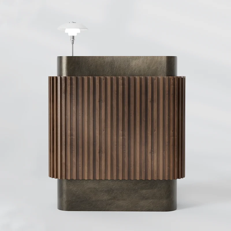 Welcome desk reception desk, simple modern restaurant reception desk front desk, wood grain stainless steel checkout page counte
Welcome desk reception desk, simple modern restaurant reception desk front desk, wood grain stainless steel checkout page counte