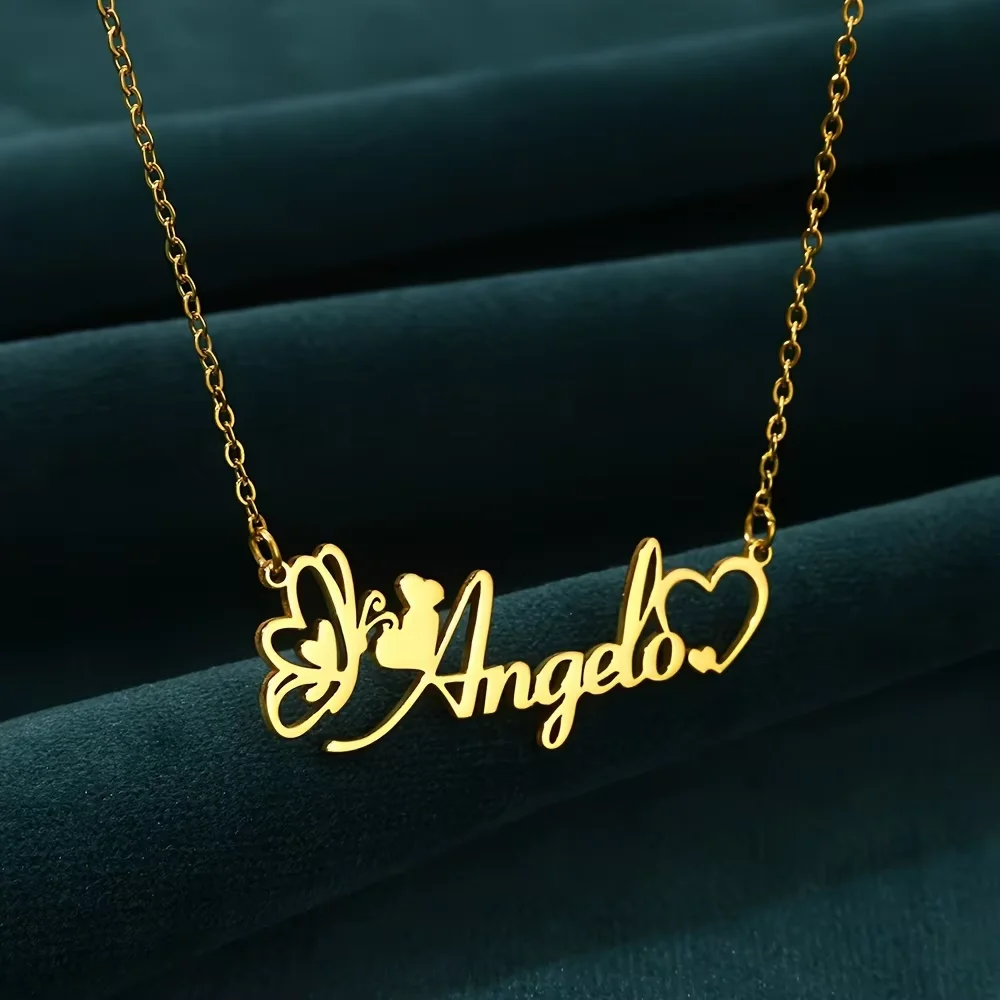 Custom Name Necklaces For Women Personalized Name Necklace With Heart Butterfly Choker Stainlesss Steel Jewelry Gift wholesale
Custom Name Necklaces For Women Personalized Name Necklace With Heart Butterfly Choker Stainlesss Steel Jewelry Gift wholesale