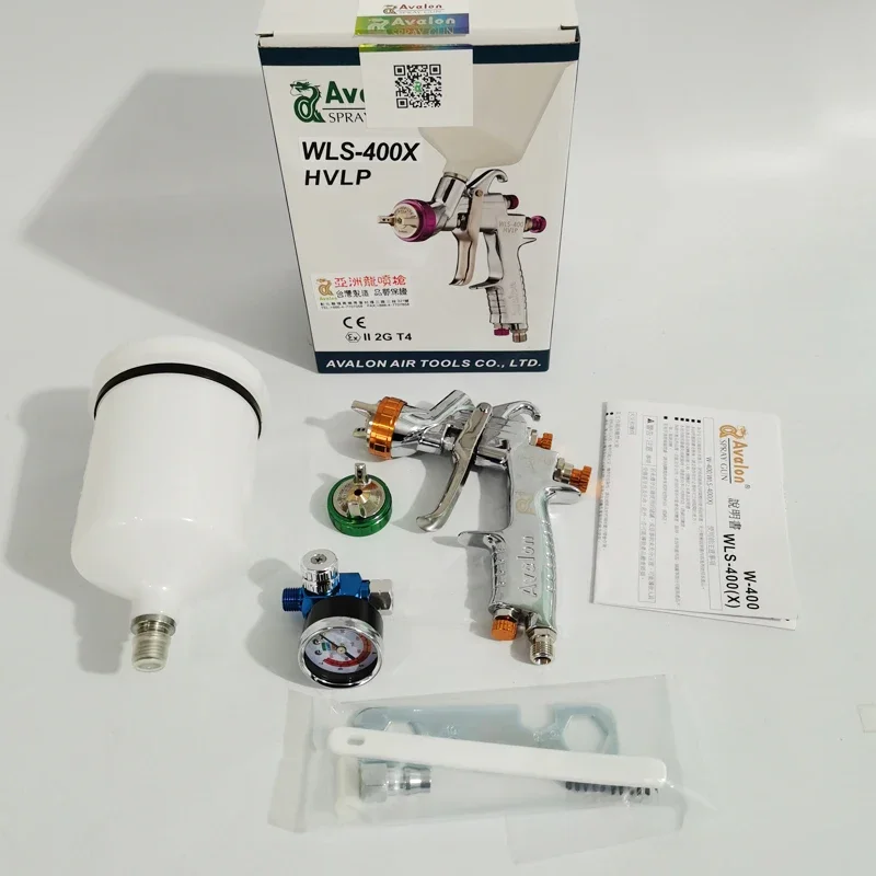 AVALON Wls400X Automotive Paint Spray Gun Oil Water Varnish Spray Gun Nozzle 1.4 Caliber Double Cover High Atomization
AVALON Wls400X Automotive Paint Spray Gun Oil Water Varnish Spray Gun Nozzle 1.4 Caliber Double Cover High Atomization