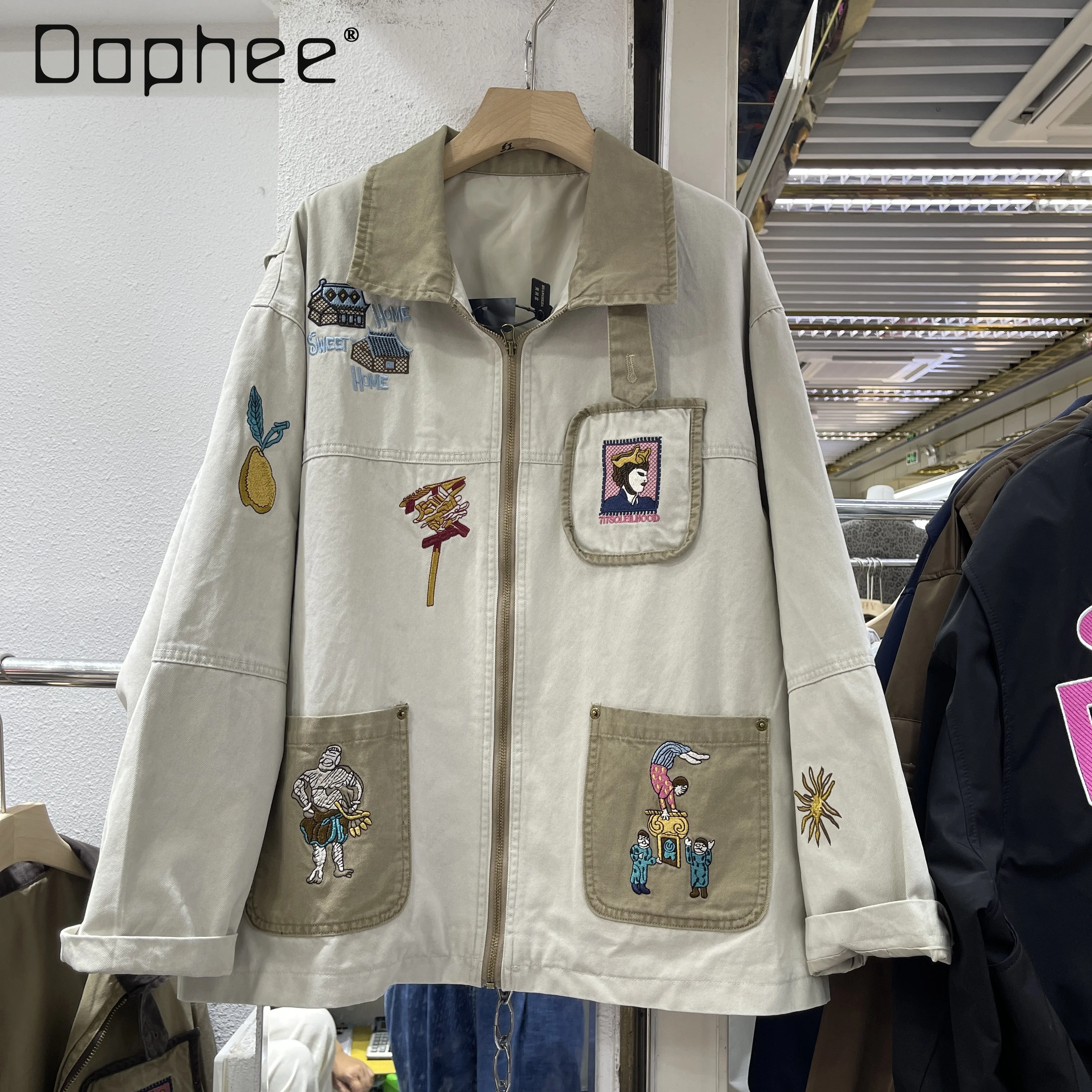 2025 New Designer Nomadic Style Contrast Color Cartoon Embroidery Pattern Lapel Jacket Loose Coat Women Autumn Jacket
2025 New Designer Nomadic Style Contrast Color Cartoon Embroidery Pattern Lapel Jacket Loose Coat Women Autumn Jacket