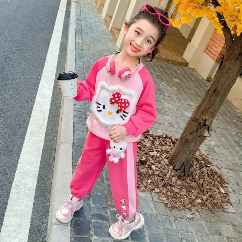 Sweet Hello Kitty Anime Sanrio Fashion Kawaii Shirt Pants Set Spring Autumn Y2k KT Cat Baby Sports Two-piece Clothing Gifts
Sweet Hello Kitty Anime Sanrio Fashion Kawaii Shirt Pants Set Spring Autumn Y2k KT Cat Baby Sports Two-piece Clothing Gifts
