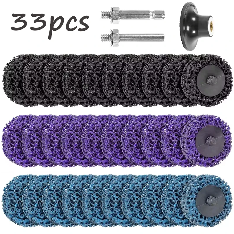 33pcs/set 50mm Diamond Abrasive Disc Torque Tray Cleaning Weld Seam Rust Removal Grinding Polishing Wheel Rotary Tools
33pcs/set 50mm Diamond Abrasive Disc Torque Tray Cleaning Weld Seam Rust Removal Grinding Polishing Wheel Rotary Tools