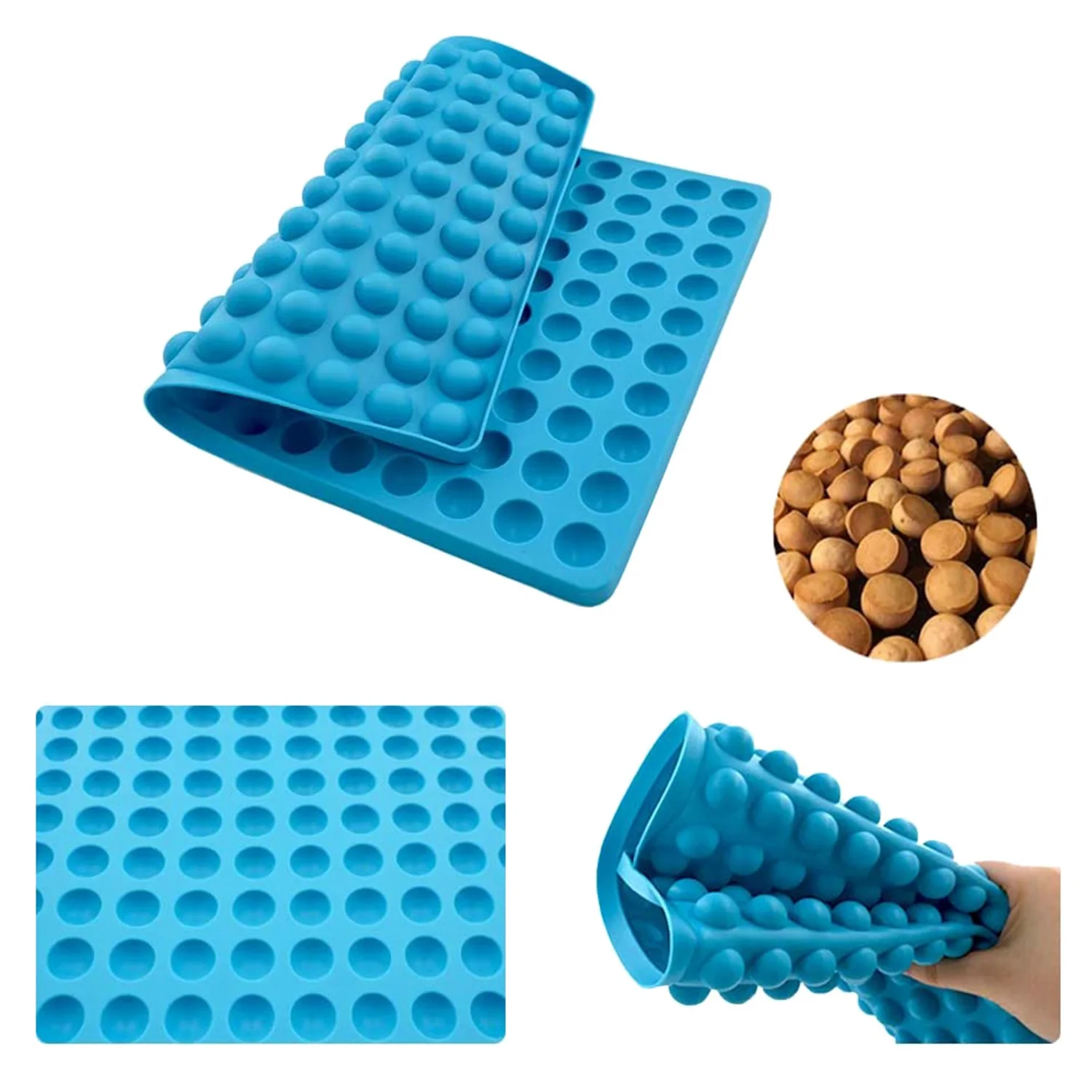 140-Cavity Small Round Silicone Chocolate Drops Mold Semi Sphere Gummy Sweet Candy Molds Pet Treats Baking Mold
140-Cavity Small Round Silicone Chocolate Drops Mold Semi Sphere Gummy Sweet Candy Molds Pet Treats Baking Mold
