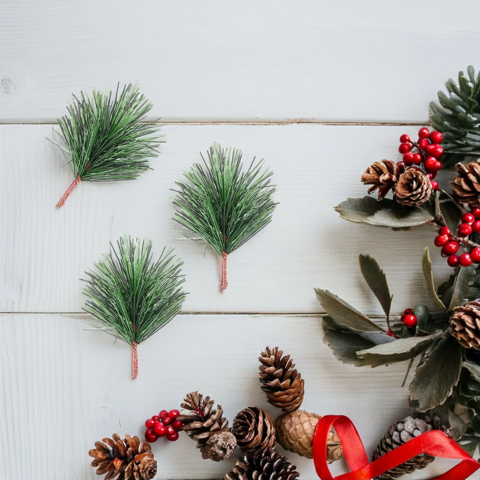 24pcs Christmas Tree Decorations 7x5cm Pine Branches Artificial Plants Long Stem Picks Wreath Floral Simulation Ornaments
24pcs Christmas Tree Decorations 7x5cm Pine Branches Artificial Plants Long Stem Picks Wreath Floral Simulation Ornaments