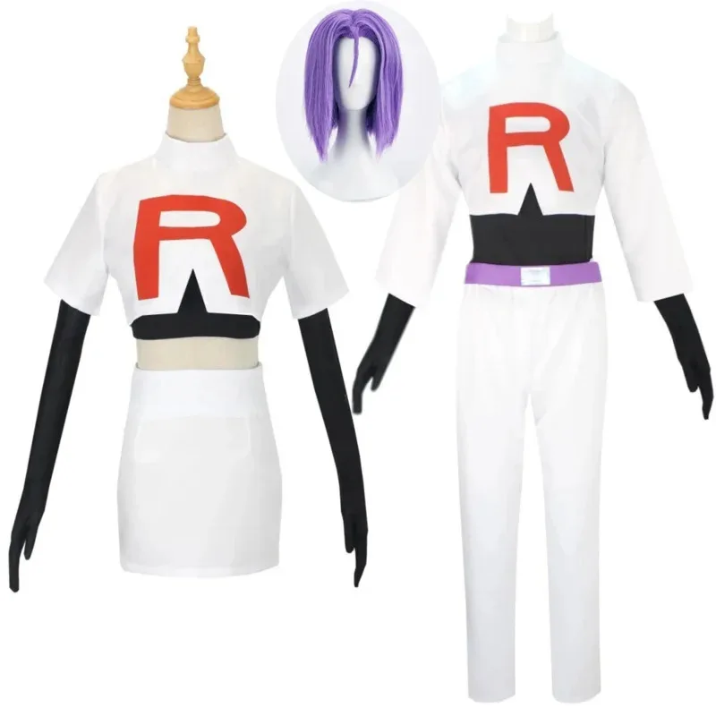 Anime Jessie James Cosplay Costume Team Rocket Jessie Musashi James Kojirou Halloween Cosplay Costume Full Set Women Men
Anime Jessie James Cosplay Costume Team Rocket Jessie Musashi James Kojirou Halloween Cosplay Costume Full Set Women Men