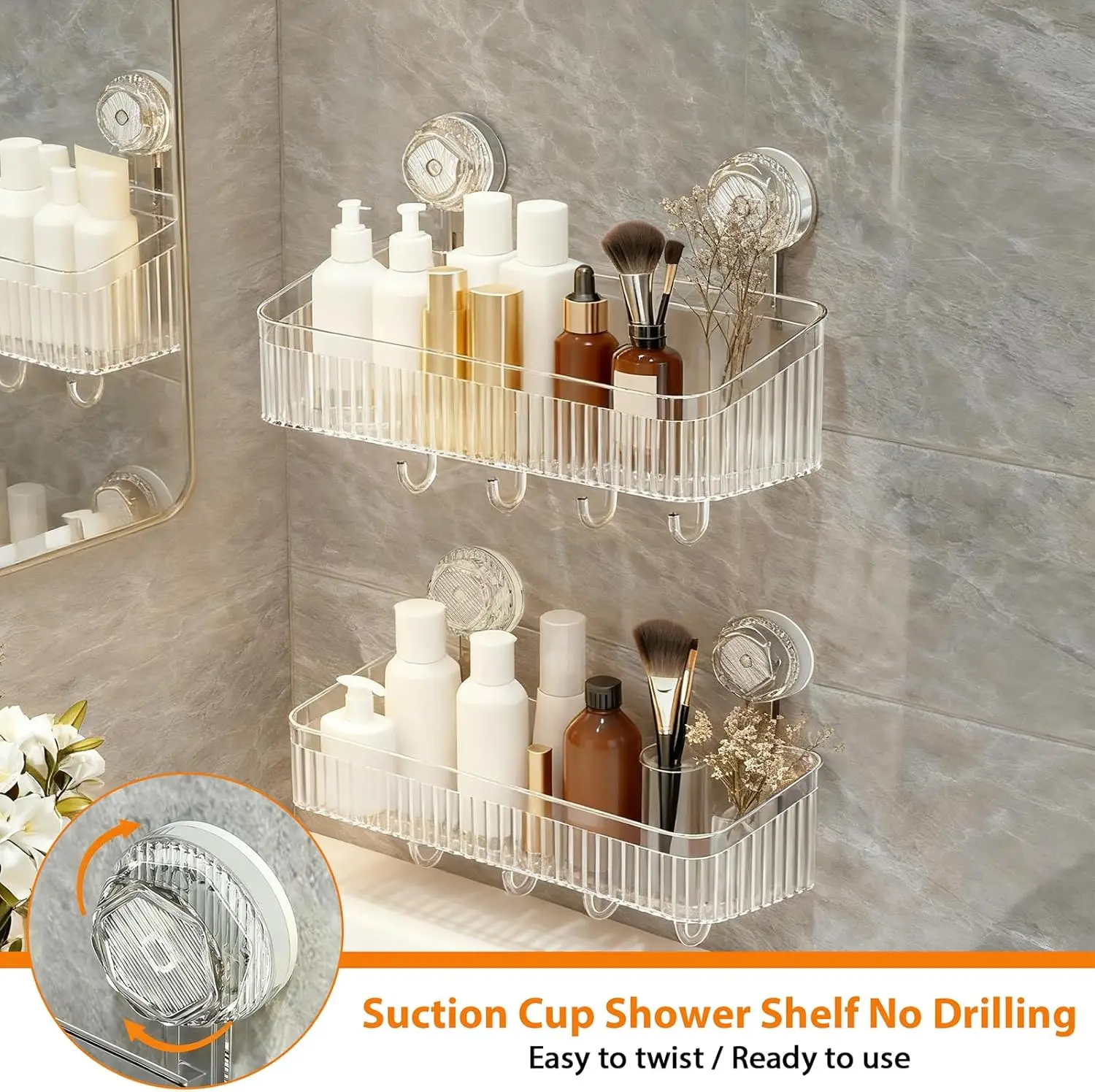 Wall Mounted Organizer Rack Transparent Suction Cup Storage Holder For Jewelry Makeup Condiment Bottle Multifunctional Storages
Wall Mounted Organizer Rack Transparent Suction Cup Storage Holder For Jewelry Makeup Condiment Bottle Multifunctional Storages