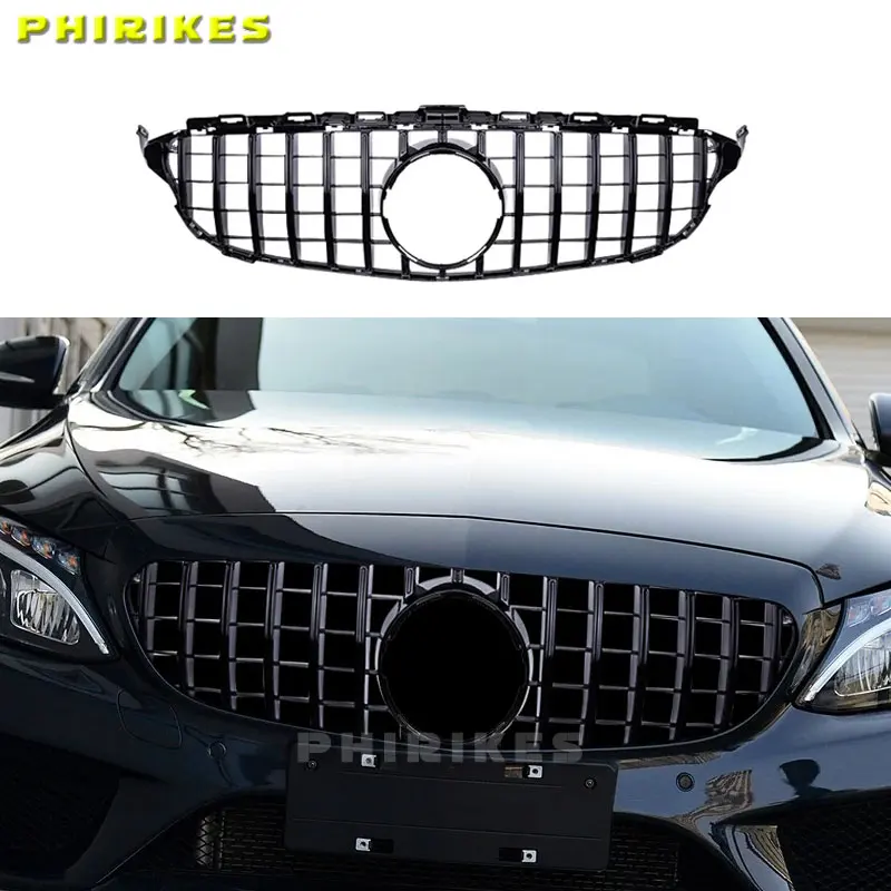 For Mercedez Bens C Class W205 GT Sliver/Gloss Black Grille Tuning 1 PC Front Bumper Grille Hood Grill
For Mercedez Bens C Class W205 GT Sliver/Gloss Black Grille Tuning 1 PC Front Bumper Grille Hood Grill