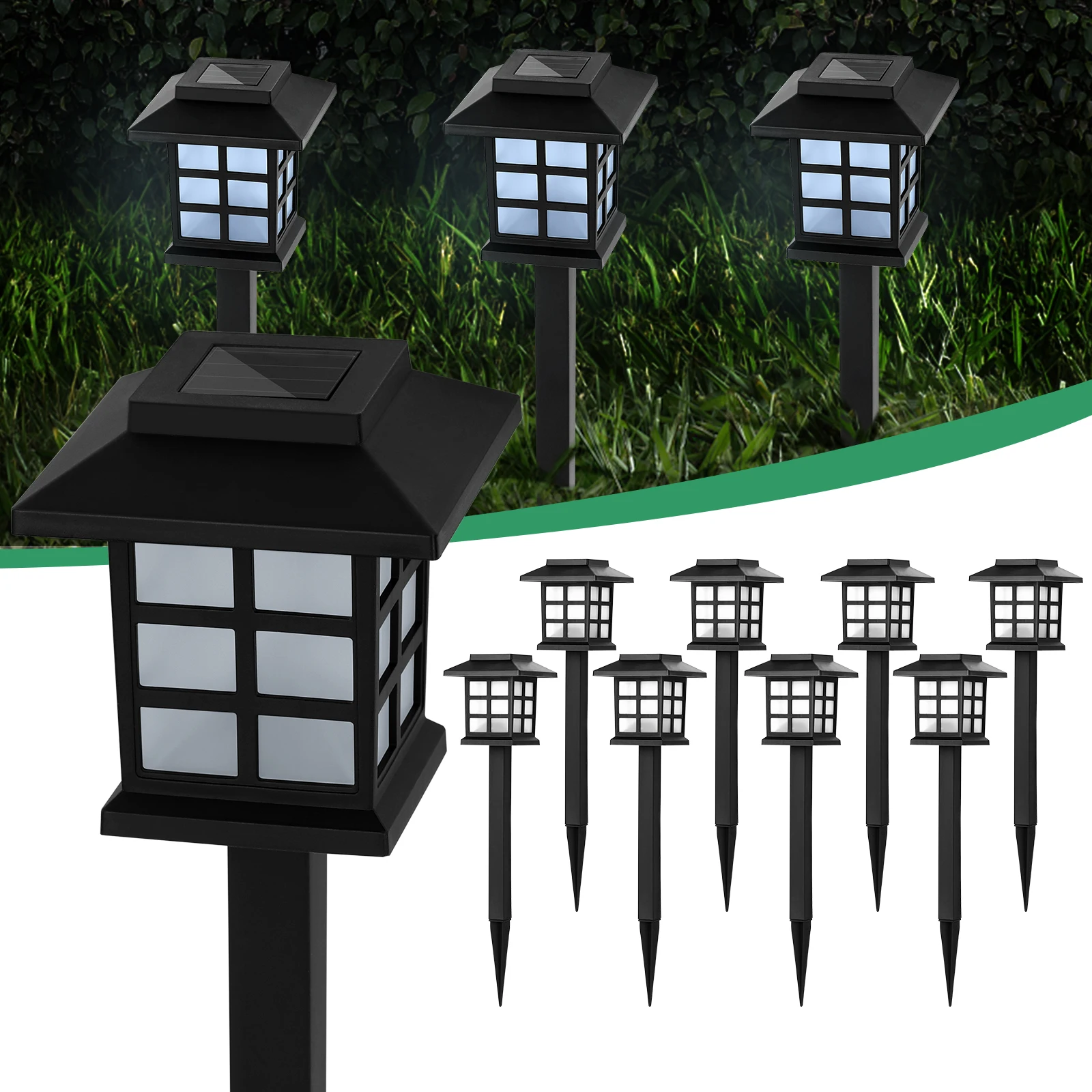 12 Pieces Set Solar Ground Plug Lights Small House Style White Light Outdoor Garden Lighting
12 Pieces Set Solar Ground Plug Lights Small House Style White Light Outdoor Garden Lighting