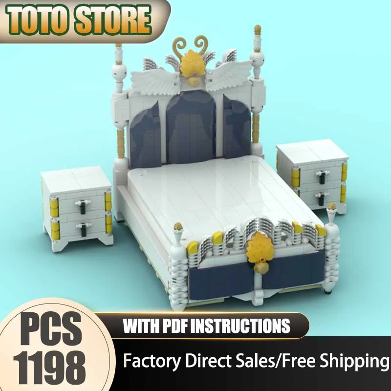 Moc Building Blocks European Style Luxury double bed Model Technology Brick DIY Assembly Construction Holiday Toy Set Gifts
Moc Building Blocks European Style Luxury double bed Model Technology Brick DIY Assembly Construction Holiday Toy Set Gifts