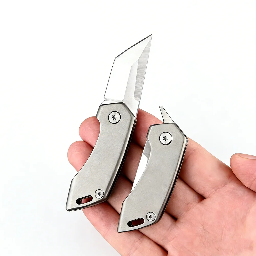 Multifunctional D2 Steel Folding Cutting Tool, Titanium Alloy Handle Portable Keychain Tool with Bottle Opener for Camping
Multifunctional D2 Steel Folding Cutting Tool, Titanium Alloy Handle Portable Keychain Tool with Bottle Opener for Camping
