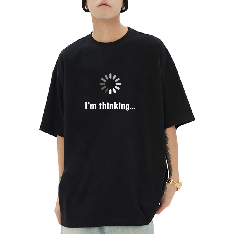 summer Funny I am thinking interesting printed short sleeve T-shirts Men Women cotton casual streetwear T shirt vintage Tops
summer Funny I am thinking interesting printed short sleeve T-shirts Men Women cotton casual streetwear T shirt vintage Tops