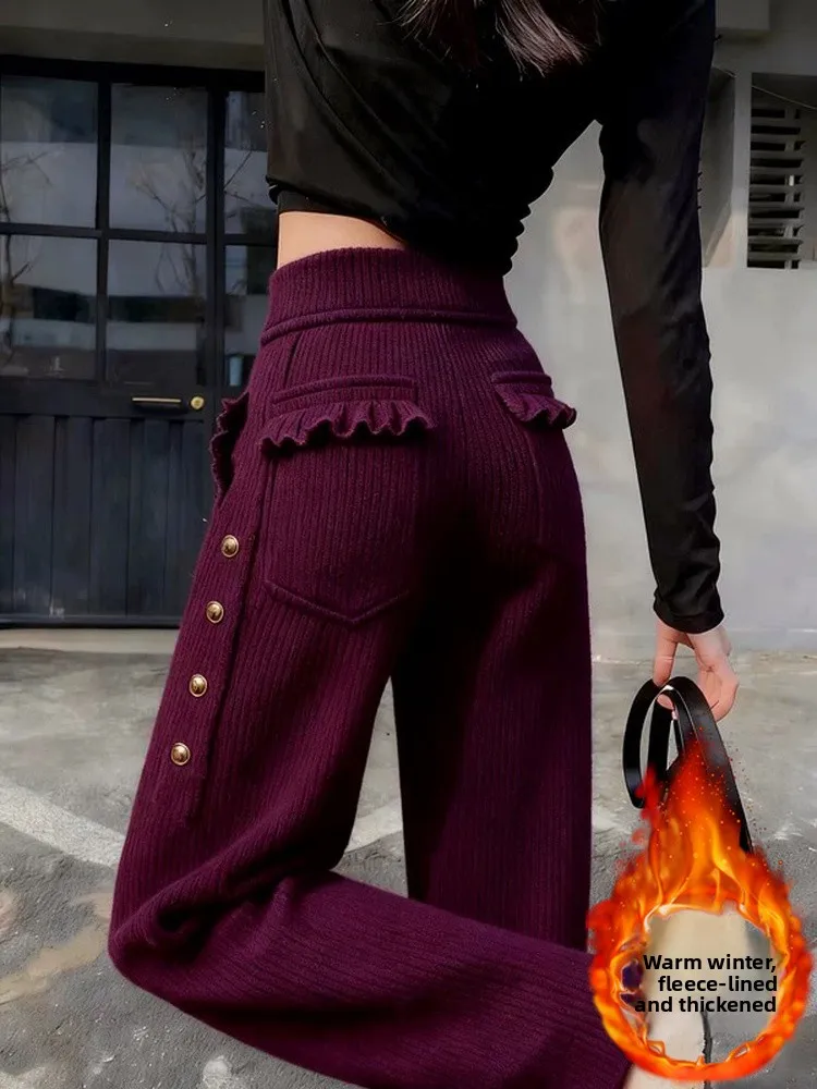 High Waist Thiened Fce Wide Leg Pants Dra Long Trousers Women's Faion Retro Sle Winter New Arrival Casual Pants
High Waist Thiened Fce Wide Leg Pants Dra Long Trousers Women's Faion Retro Sle Winter New Arrival Casual Pants