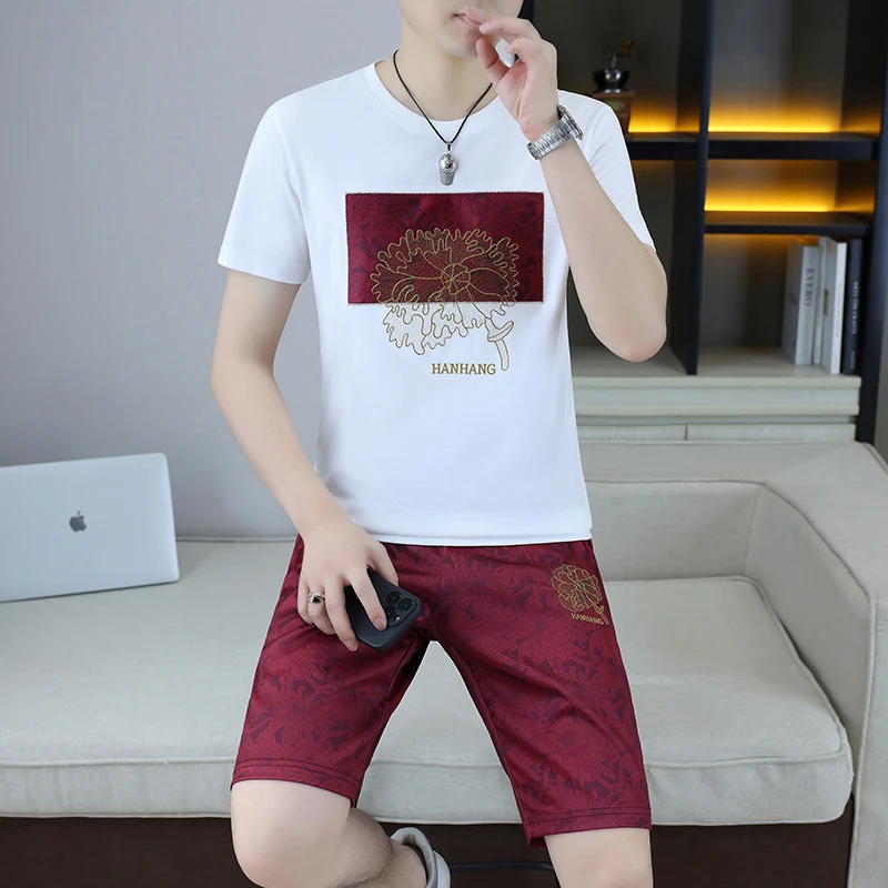 Men's Short Sleeve T-Shirt Set Summer New Five-Quarter Short Style Casual Breathable Sports Two-Piece Set Comfortable Cotton ...
Men's Short Sleeve T-Shirt Set Summer New Five-Quarter Short Style Casual Breathable Sports Two-Piece Set Comfortable Cotton ...