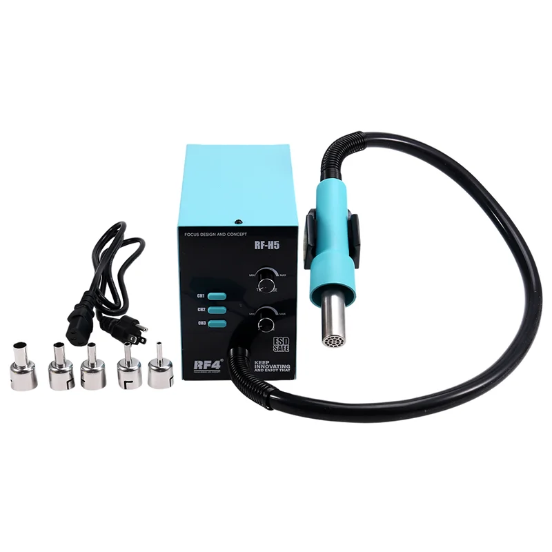 AS63-RF4 H5 800W Hot Air Soldering Station Quick Heating Digital LCD Display For Phone PCB SMD BGA Welding Repair Tool 110V US
AS63-RF4 H5 800W Hot Air Soldering Station Quick Heating Digital LCD Display For Phone PCB SMD BGA Welding Repair Tool 110V US