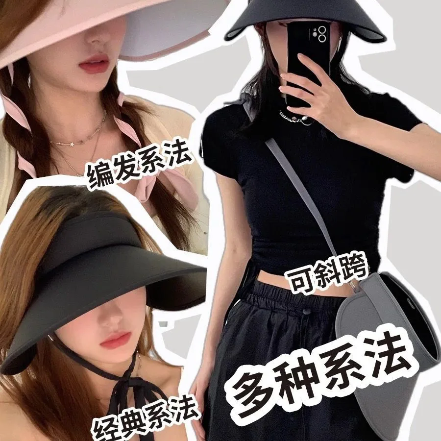 2025 New Women's Ice Silk Sun Hat - Double-Sided Enlarged Brim Empty Top, Summer Outdoor Sunscreen Age-Reducing Fashion
2025 New Women's Ice Silk Sun Hat - Double-Sided Enlarged Brim Empty Top, Summer Outdoor Sunscreen Age-Reducing Fashion