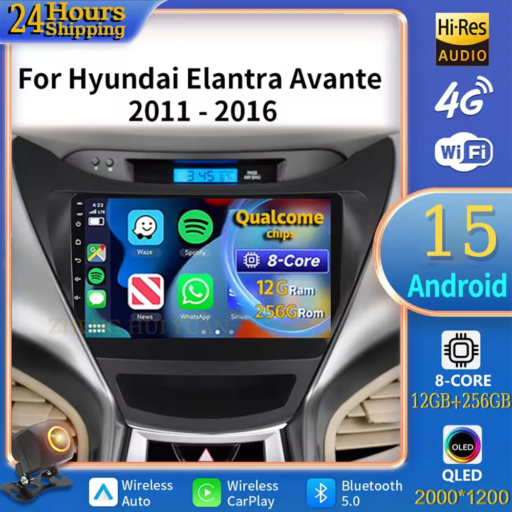 Для Hyundai Elantra Avante I35 2011-2016 Android 15, беспроводной авто Carplay, автомобильный радиоприемник, мультимедийный плеер, автомобильная навигация, головное устройство
Для Hyundai Elantra Avante I35 2011-2016 Android 15, беспроводной авто Carplay, автомобильный радиоприемник, мультимедийный плеер, автомобильная навигация, головное устройство