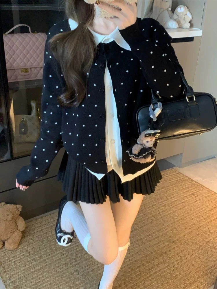 plus Size Bla Polka Dot Knitwear Women's Sle Aosphere Sensation Commuting Long Sve Collar Regular Fit Korean Ve...
plus Size Bla Polka Dot Knitwear Women's Sle Aosphere Sensation Commuting Long Sve Collar Regular Fit Korean Ve...