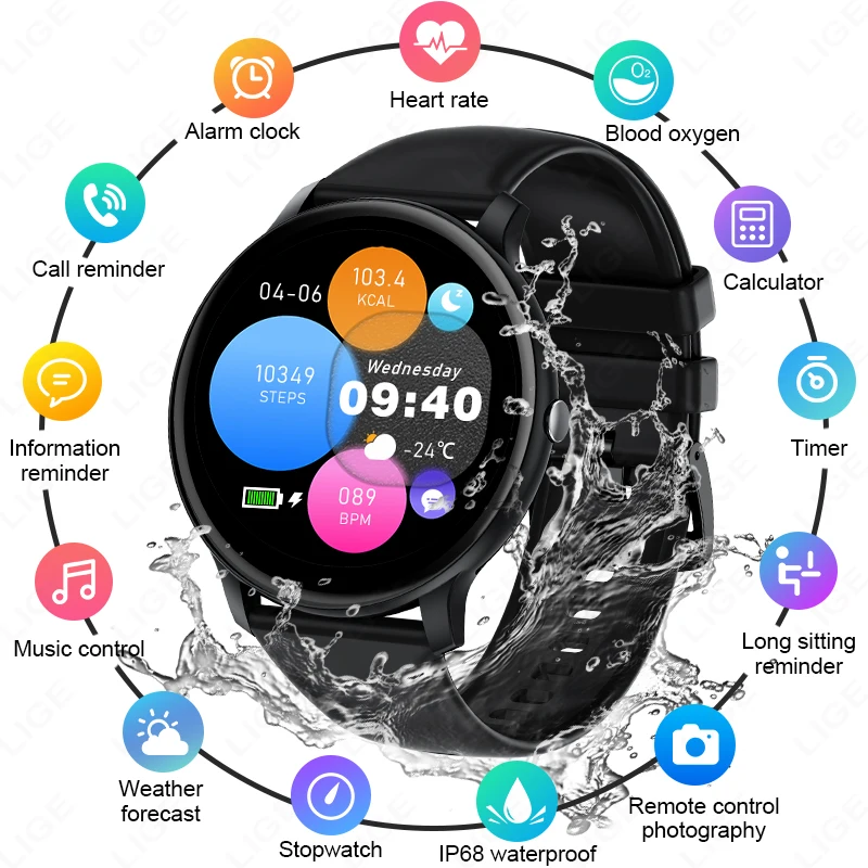 Heart Rate Smart Watch Waterproof For Women Bluetooth Call Sports Fitness Watch Health Monitor Smartwatch Ladies For Android iOS
Heart Rate Smart Watch Waterproof For Women Bluetooth Call Sports Fitness Watch Health Monitor Smartwatch Ladies For Android iOS