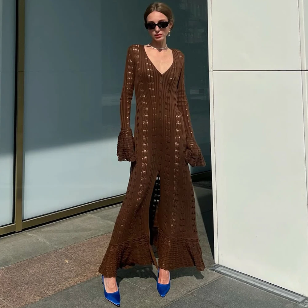 Ticketsx Summer Women's Hollow Out Cardigan New Ruffle Patchwork Loose Long Cardigan Vintage Elegant Streetwear Female Clothing
Ticketsx Summer Women's Hollow Out Cardigan New Ruffle Patchwork Loose Long Cardigan Vintage Elegant Streetwear Female Clothing