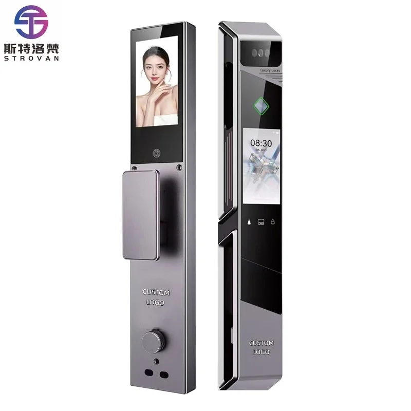 3D Face Recognition Digital Smart Door Lock with Cloud Storage Code Access Fingerprint & App Control for Home Security
3D Face Recognition Digital Smart Door Lock with Cloud Storage Code Access Fingerprint & App Control for Home Security