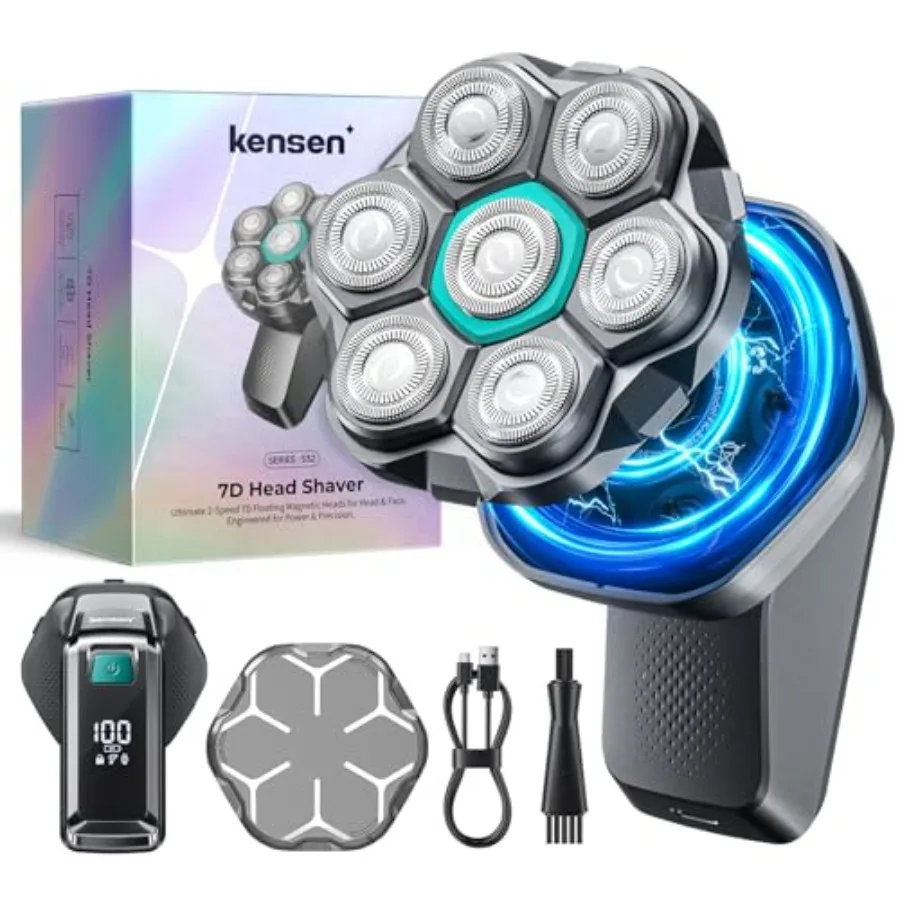 7D Head Shavers for Bald Men - Upgrade 7D Head Shavers, Ergonomic Comfort-Grip Handle with 2 Speed Settings Long Battery Life B
7D Head Shavers for Bald Men - Upgrade 7D Head Shavers, Ergonomic Comfort-Grip Handle with 2 Speed Settings Long Battery Life B
