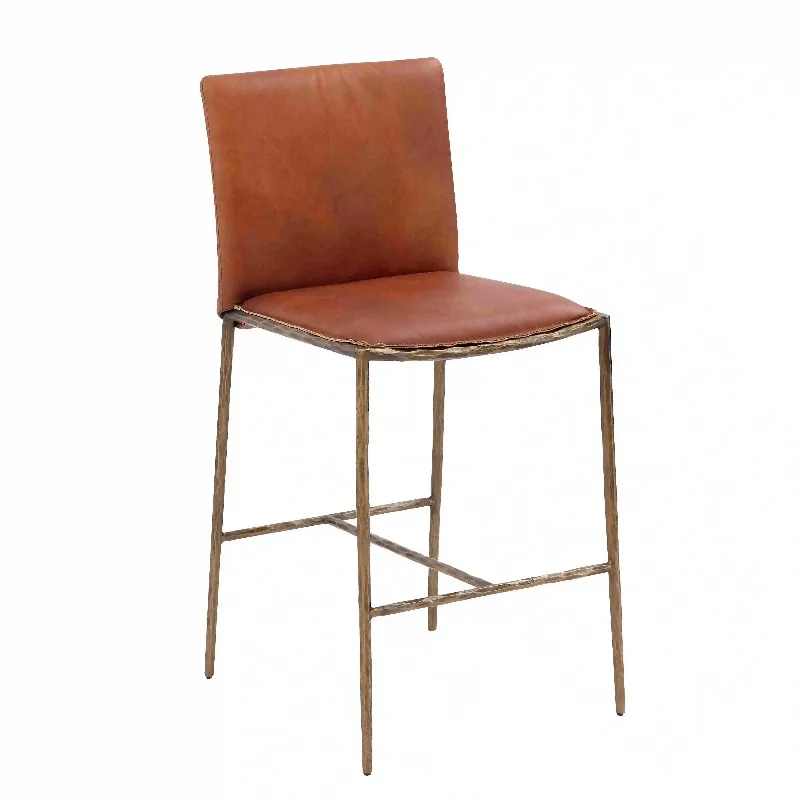 Классический кожаный табурет со старинной бронзовой отделкой и железными ножками
Классический кожаный табурет со старинной бронзовой отделкой и железными ножками