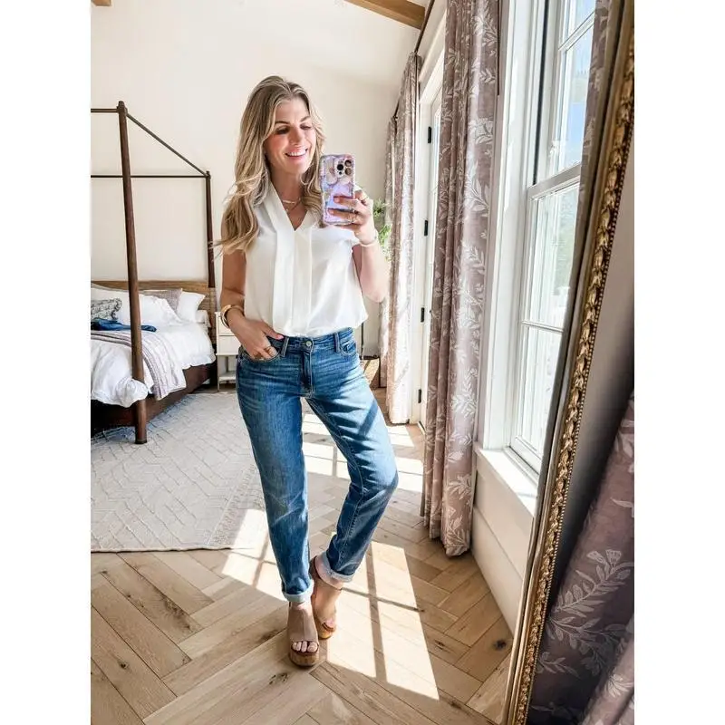 High Waist Slim Fit Jeans R 78274 Women's Fashionable Comfortable Stretchy Denim Pants High Waist Design Cross-Border Style
High Waist Slim Fit Jeans R 78274 Women's Fashionable Comfortable Stretchy Denim Pants High Waist Design Cross-Border Style