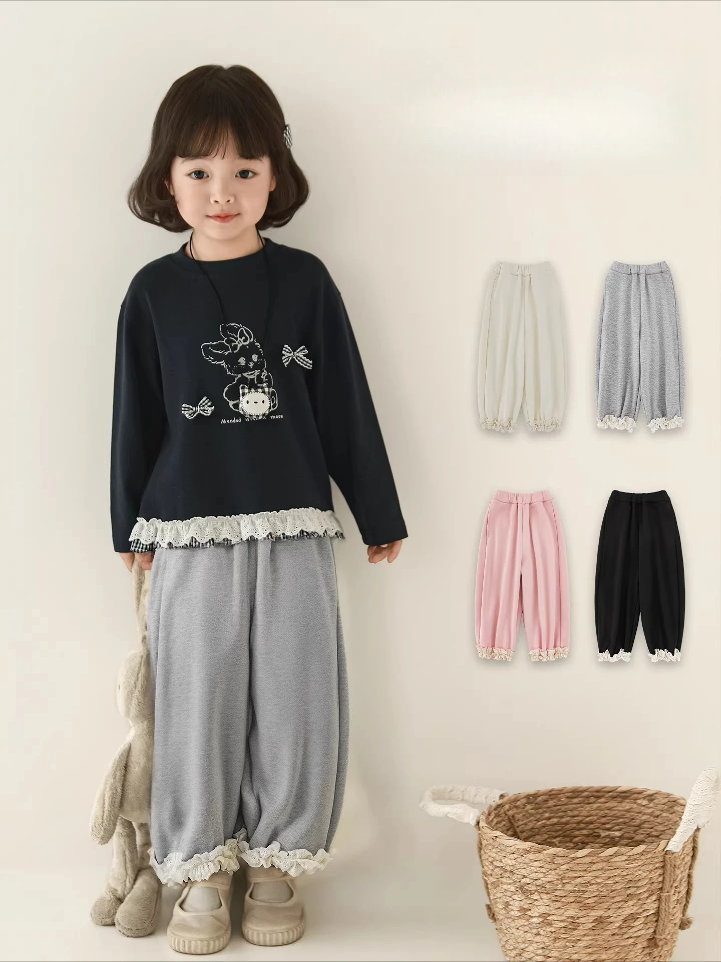 Girls 2026 Spring Sweet Cute Cuffed Pants Loose Breathable Kids Bottoms Versatile Everyday Comfort Ages 3-10Y
Girls 2026 Spring Sweet Cute Cuffed Pants Loose Breathable Kids Bottoms Versatile Everyday Comfort Ages 3-10Y