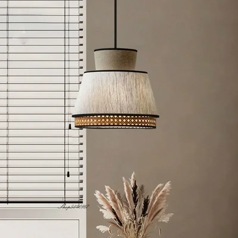 2024 Wabi Sabi Pendant Lights Minimalist Cloth Rattan Lamp Living Room Dining Room Kitchen Decor Suspension Restaurant Lamps
2024 Wabi Sabi Pendant Lights Minimalist Cloth Rattan Lamp Living Room Dining Room Kitchen Decor Suspension Restaurant Lamps